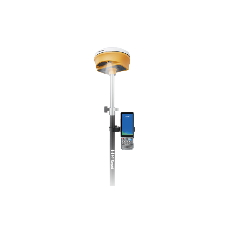 GNSS Hi-Target V500 con controladora iHand55, con cámara HD integrada para replanteo visual rápido y preciso, además de IMU y gran autonomía.