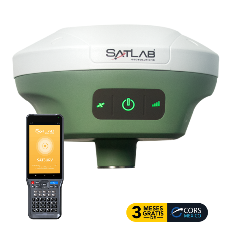 Equipo móvil GNSS SatLab Freyja con controladora SHC55, compacto, preciso y de alto rendimiento